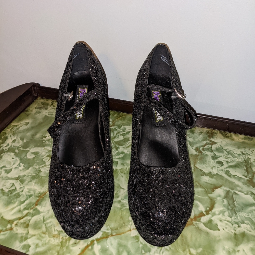 Black glitter platform funtasma shoes